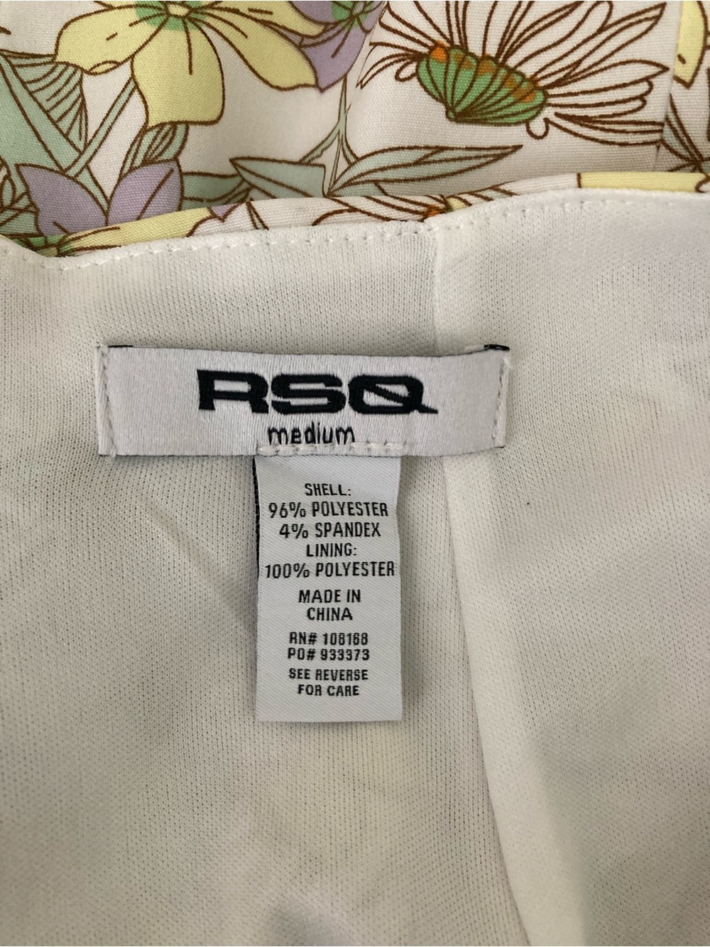 RSQ Tilly’s white floral spaghetti-strap mini dress, pink/green/yellow, size M - Picture 2 of 10